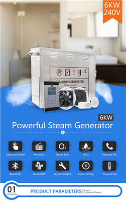 Çin Paslanma Karşıtı Buhar Banyosu Ekipmanları / 6kw Buhar Jeneratörü 304 Paslanmaz Çelik Malzeme Tedarikçi