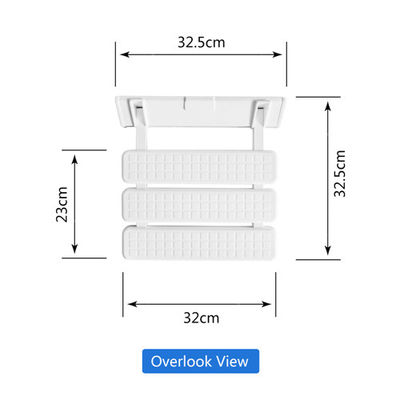 Çin Spa Beyaz Duvar Tipi Duş Koltuğu 32.5 * 32.5 * 10cm Banyo / Balkon İçin Boyut Tedarikçi
