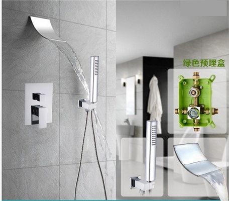 Çin Yer Tasarrufu Şelale Duş Bataryası, El Duş Sprey ile Duş Bataryası Seti Tedarikçi