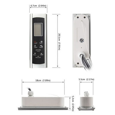 AC 12V Dokunmatik Ekran Duş Kontrolü, Duş Kontrol Paneli Boyut 6.7 * 20.1cm Tedarikçi