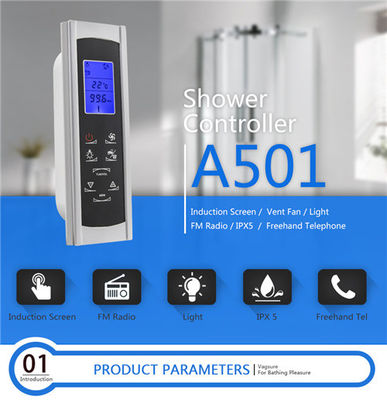 AC 12V Dokunmatik Ekran Duş Kontrolü, Duş Kontrol Paneli Boyut 6.7 * 20.1cm Tedarikçi
