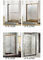 İki Panel Sürgülü Cam Duş Kapıları, PVC Suya Dayanıklı Şeritli Cam Kalınlığı 6mm Tedarikçi