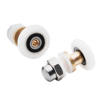 19-27 MM Çap Sürgülü Cam Duş Kapı Donanım Silindirleri Naylon / Pirinç Malzeme Tedarikçi