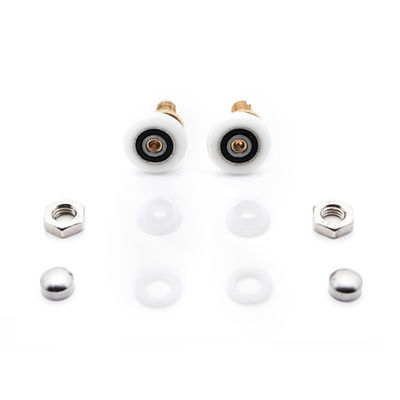 19-27 MM Çap Sürgülü Cam Duş Kapı Donanım Silindirleri Naylon / Pirinç Malzeme Tedarikçi